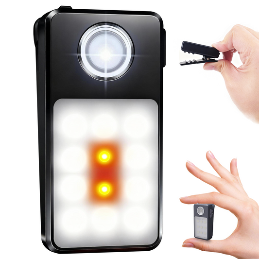 Tubasion Clip On Running Light with 3 Modes, USB-C Rechargeable Running Lights for Runners, IPX7 Waterproof Flashlight for Jogging, Cycling, Working, Dog Walking, Camping and Safety Warning