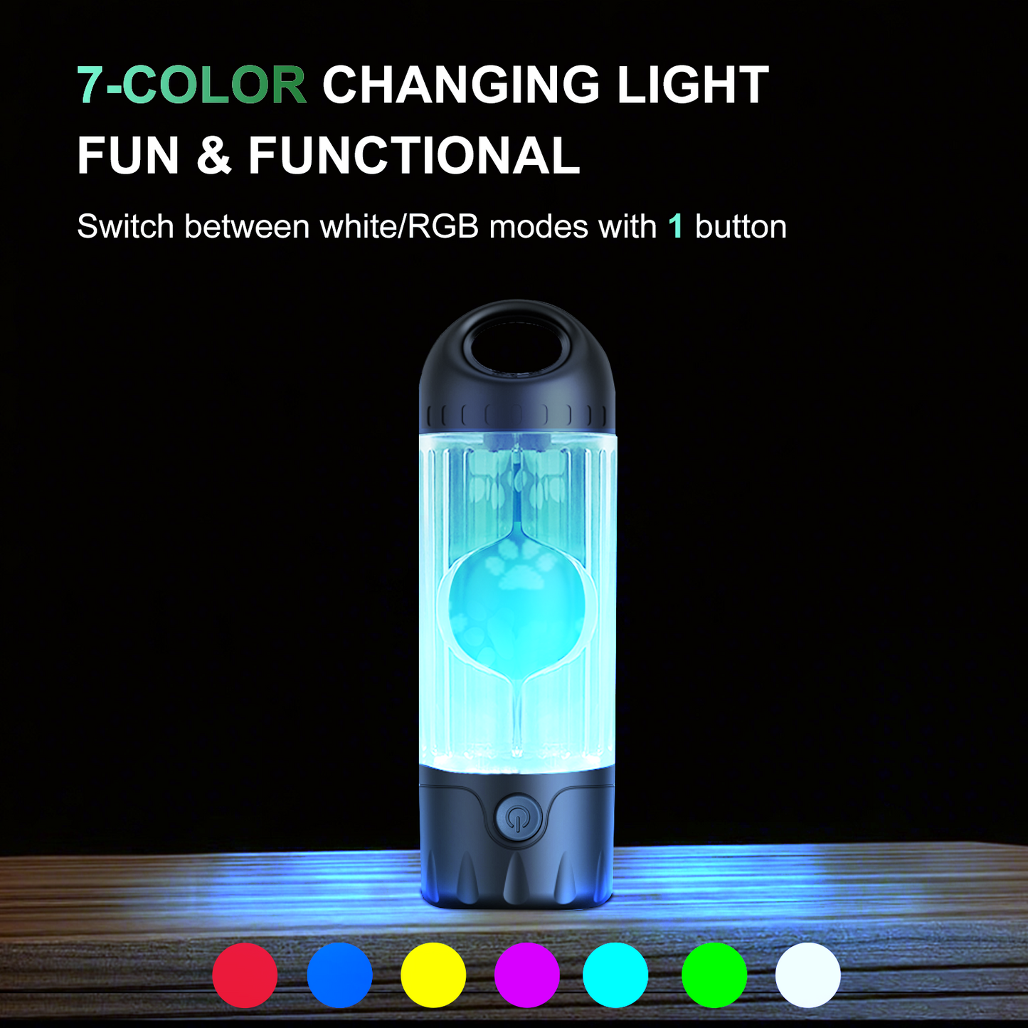 Tubasion 3-in-1 Dog Poop Bag Holder with Flashlight 7-Color, USB-C Rechargeable doggie bag holder for leash, IPX6 Waterproof Anti-Slip Clip Pet Waste Bag Dispenser for Walking (1 Dispenser, 30 Bags)