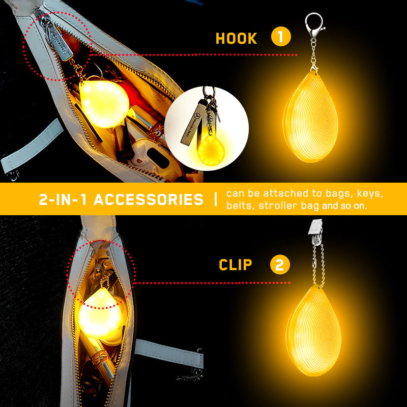 Tubasion 2-in-1 Purse Light with Clip & Hook, USB-C Rechargeable Handbag Light, Ultra Bright Bag Lights for Purses, Upgraded Automatic Sensor Purse Must Haves Accessories Gift for Women Girls